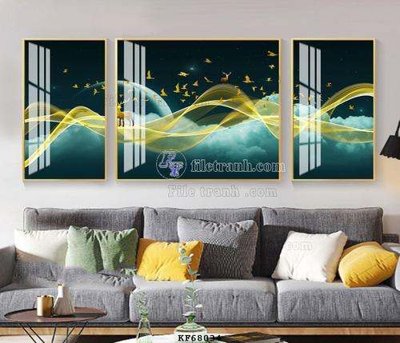 Tải file File tranh hiện đại pha lê gương KF68034 (gốc) làm file thiết kế