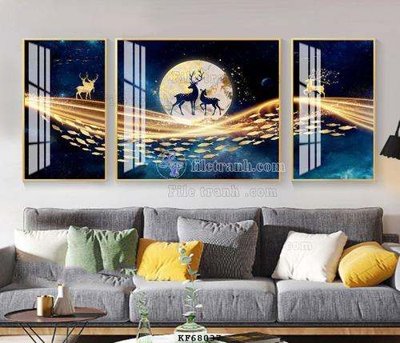 Tải file gốc File tranh hiện đại pha lê gương KF68037 (in khổ lớn) không mờ