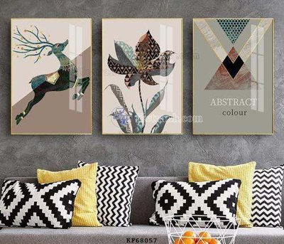 File tranh gốc File tranh hiện đại pha lê gương KF68057 (bản đẹp) độc quyền