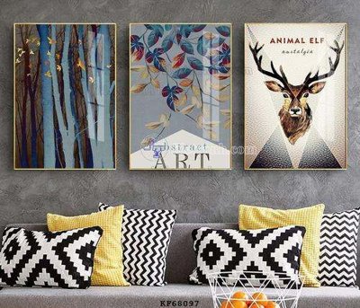 File tranh File tranh hiện đại pha lê gương KF68097 (bản gốc) trang trí văn phòng