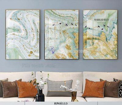 File tranh trang trí File tranh hiện đại pha lê gương KF68113 (tải file gốc)