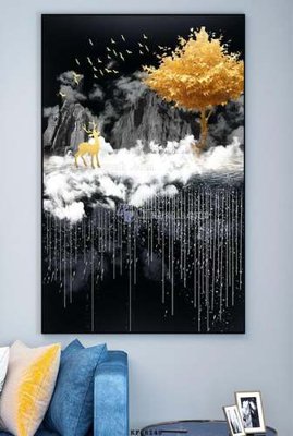 File tranh PSD File tranh hiện đại pha lê gương KF68148 chất lượng cao