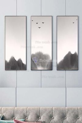 File in mica File tranh hiện đại pha lê gương KF68198 (ảnh gốc) đẹp