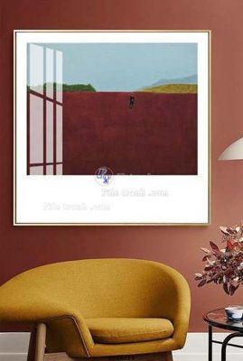 File in trần File tranh hiện đại pha lê gương KF68233 (bản gốc) hoa văn