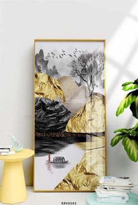 File in ấn File tranh hiện đại pha lê gương KF68282 chuyên nghiệp