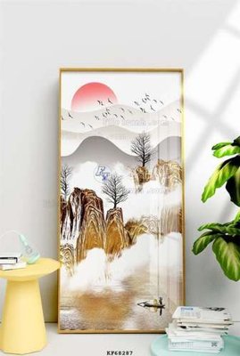 File gốc File tranh hiện đại pha lê gương KF68287 (in mica) trang trí