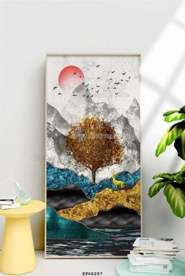 File gốc File tranh hiện đại pha lê gương KF68297 (in tráng gương) sang trọng