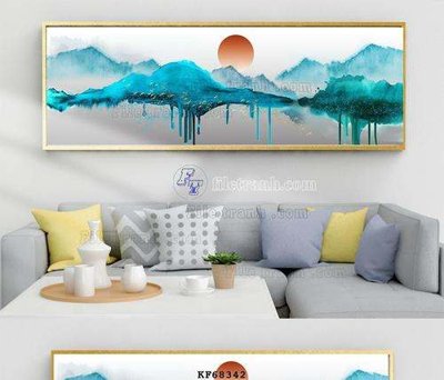 File in trần File tranh hiện đại pha lê gương KF68342 (bản gốc) phong cảnh