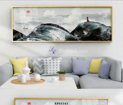 File in ấn File tranh hiện đại pha lê gương KF68343 (bản gốc) cao cấp