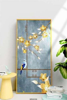 File tranh File tranh hiện đại pha lê gương KF68358 (gốc) in vải canvas