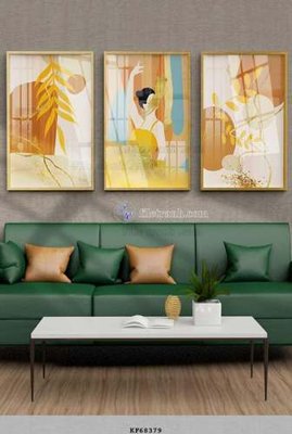 File tranh File tranh hiện đại pha lê gương KF68379 (gốc) in vải canvas