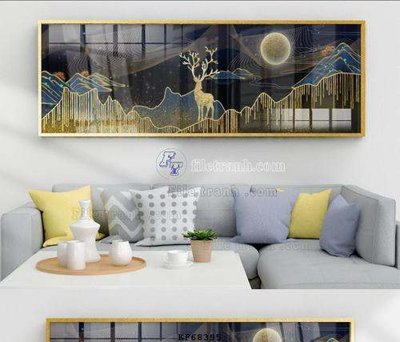 File gốc File tranh hiện đại pha lê gương KF68395 (in mica) trang trí