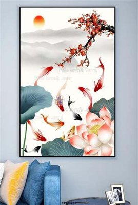 File in ấn File tranh hiện đại pha lê gương KF68428 (bản gốc) sắc nét