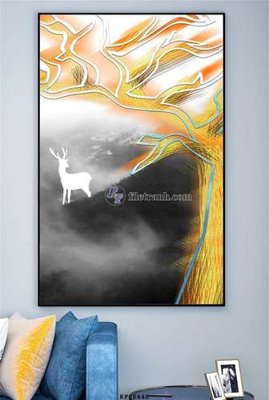 File tranh gốc File tranh hiện đại pha lê gương KF68448 (bản quyền) độc đáo