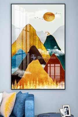 Hình ảnh file gốc File tranh hiện đại pha lê gương KF68464 (chất lượng cao)