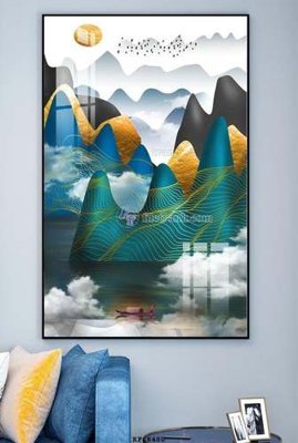 File PSD File tranh hiện đại pha lê gương KF68480 (gốc) tách lớp chi tiết