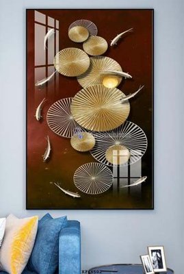 File gốc File tranh hiện đại pha lê gương KF68502 (in lụa) họa tiết 3D