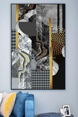 File gốc File tranh hiện đại pha lê gương KF68519 (in lụa) cao cấp