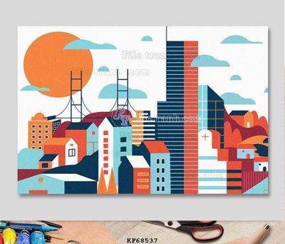 Tải file File tranh hiện đại pha lê gương KF68537 (PSD) cho in ấn quảng cáo