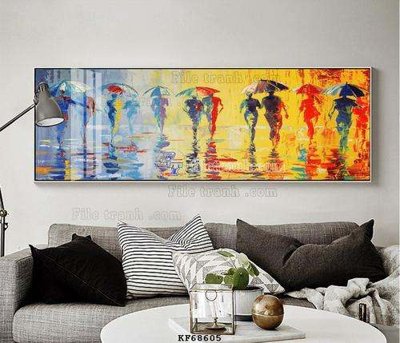 Hình ảnh file gốc in lụa File tranh hiện đại pha lê gương KF68605