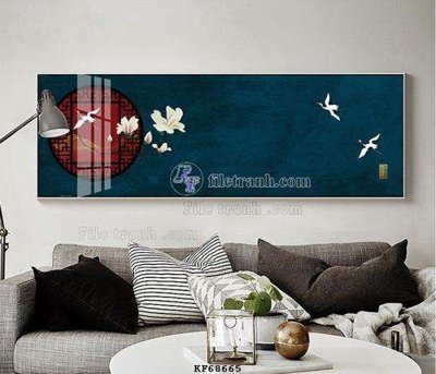 File gốc in tráng gương File tranh hiện đại pha lê gương KF68665 chi tiết