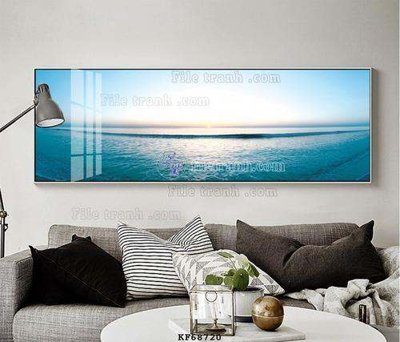 File tranh File tranh hiện đại pha lê gương KF68720 (gốc) chủ đề thành phố