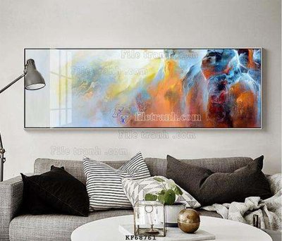 File in lụa File tranh hiện đại pha lê gương KF68761 (hoa văn) File tranh hiện đại pha lê gương KF68761