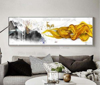 File tranh gốc in trần nhà File tranh hiện đại pha lê gương KF68784 3D