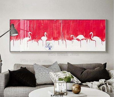 Hình ảnh file gốc in trần nhà File tranh hiện đại pha lê gương KF68790