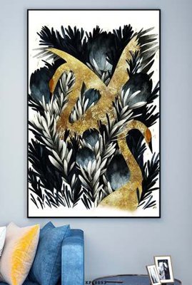 File gốc File tranh hiện đại pha lê gương KF68893 (in tráng gương) ốp tường