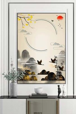 Tải file tranh gốc File tranh hiện đại pha lê gương KF69070 chất lượng cao