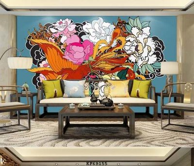 Download file gốc File tranh hiện đại pha lê gương KF69155 (in lụa) hoa lá