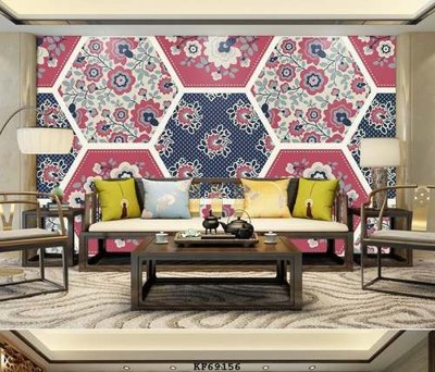 File in trần File tranh hiện đại pha lê gương KF69156 (bản gốc) hoa văn