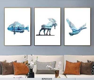 File gốc File tranh hiện đại pha lê gương KF69165 (in ấn) màu sắc trung thực