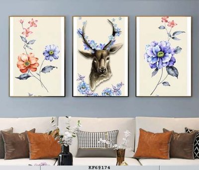 File gốc File tranh hiện đại pha lê gương KF69174 (trang trí) phòng ngủ