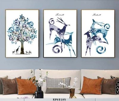 File tranh File tranh hiện đại pha lê gương KF69185 (gốc) in vải canvas