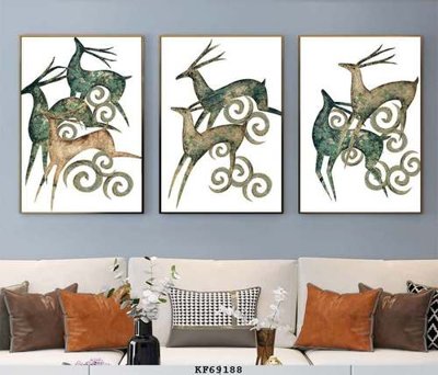 File tranh File tranh hiện đại pha lê gương KF69188 (bản gốc) in lụa dán tường