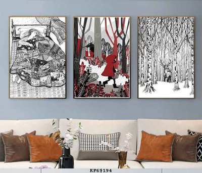 File tranh File tranh hiện đại pha lê gương KF69194 (gốc) chủ đề thiên nhiên