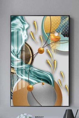 File tranh gốc PSD File tranh hiện đại pha lê gương KF69297 còn nguyên layer