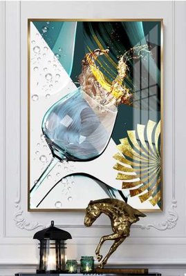 File PSD File tranh hiện đại pha lê gương KF69346 (gốc) cho in quảng cáo