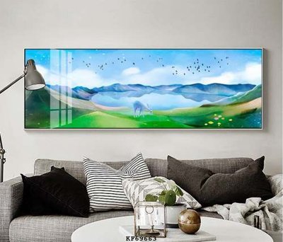 File in trần File tranh hiện đại pha lê gương KF69663 (bản gốc) bầu trời