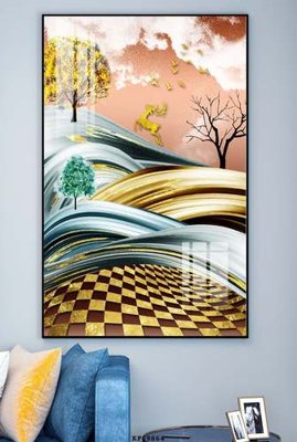 File tranh gốc File tranh hiện đại pha lê gương KF69864 (sắc nét từng chi tiết)