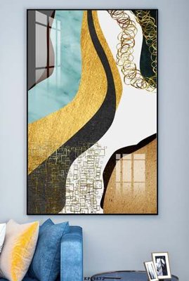 File tranh File tranh hiện đại pha lê gương KF69872 (gốc) chủ đề thành phố