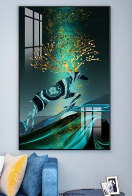 File PSD File tranh hiện đại pha lê gương KF69873 (bản gốc) độ phân giải cao