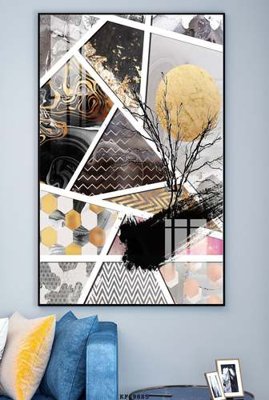 File tranh in tráng gương File tranh hiện đại pha lê gương KF69885 (siêu nét)