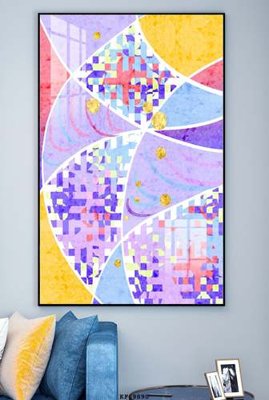 File ảnh File tranh hiện đại pha lê gương KF69890 (gốc) in PP, decal