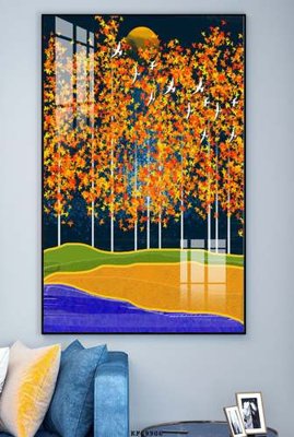 File gốc File tranh hiện đại pha lê gương KF69906 (chuẩn màu) cho in offset