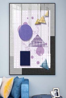 File in lụa File tranh hiện đại pha lê gương KF69970 (hoa văn) File tranh hiện đại pha lê gương KF69970