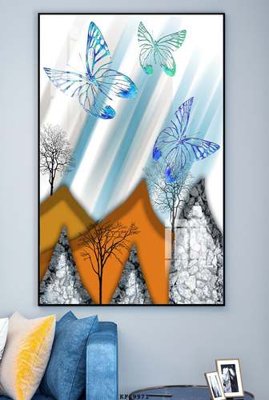 File ảnh File tranh hiện đại pha lê gương KF69971 (gốc) in decal dán tường