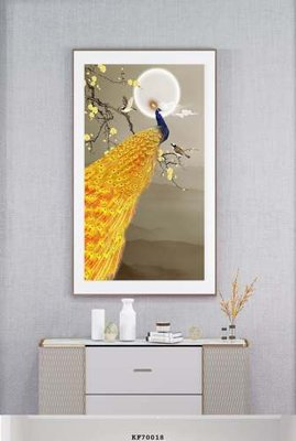 Download file gốc File tranh hiện đại pha lê gương KF70018 (in lụa) tranh 3D